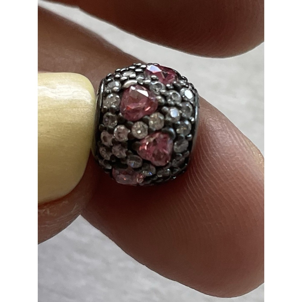 Pandora Shimmering Heart Pink Bead Charm ALE 925 Sterling Silver